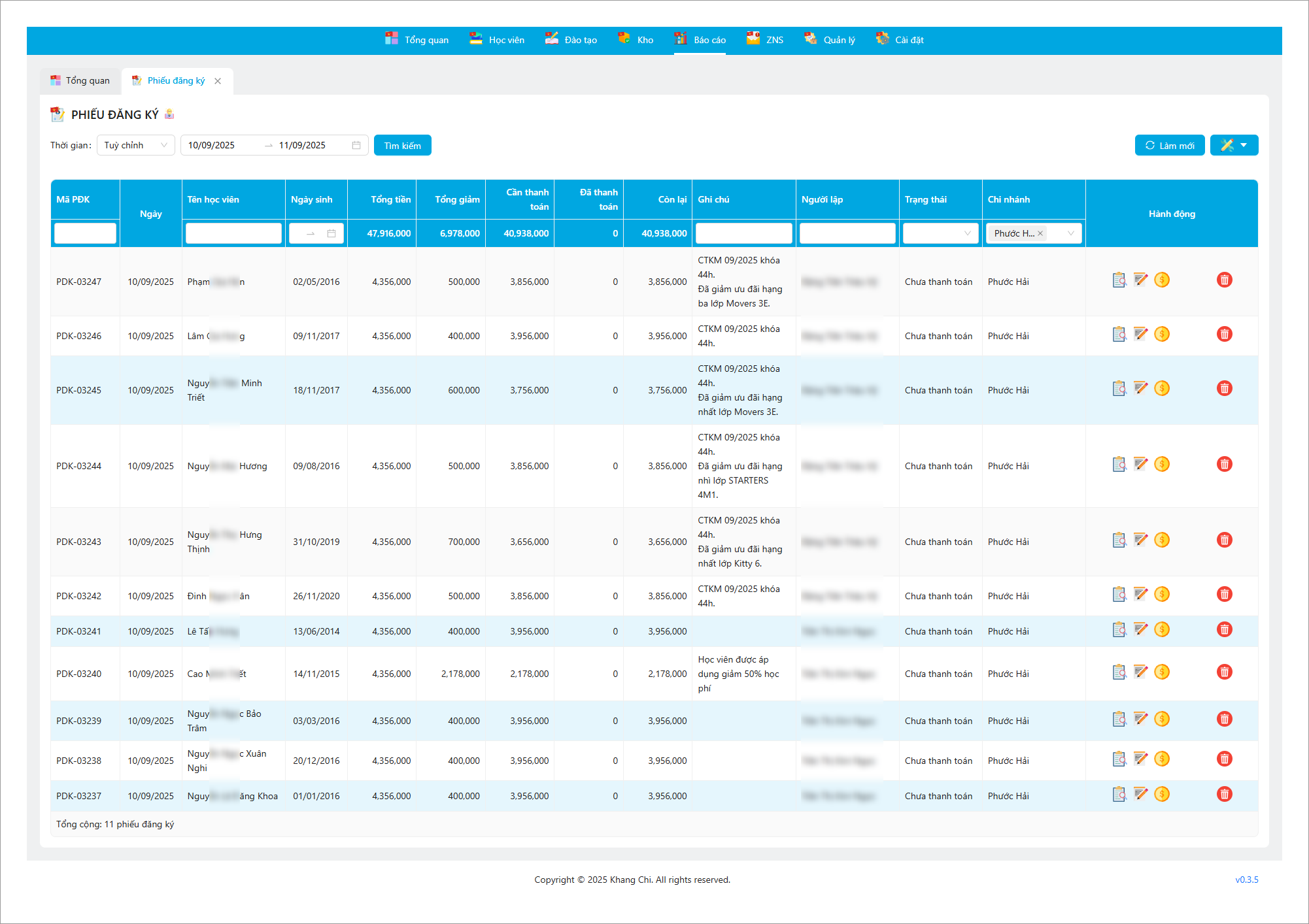 Phiếu đăng ký: Tổng hợp và quản lý danh sách đăng ký Phiếu đăng ký: Tổng hợp và quản lý danh sách đăng ký