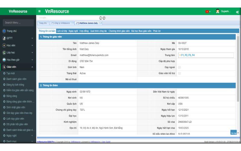 Phần mềm VnResource EBM Pro Phần mềm VnResource EBM Pro