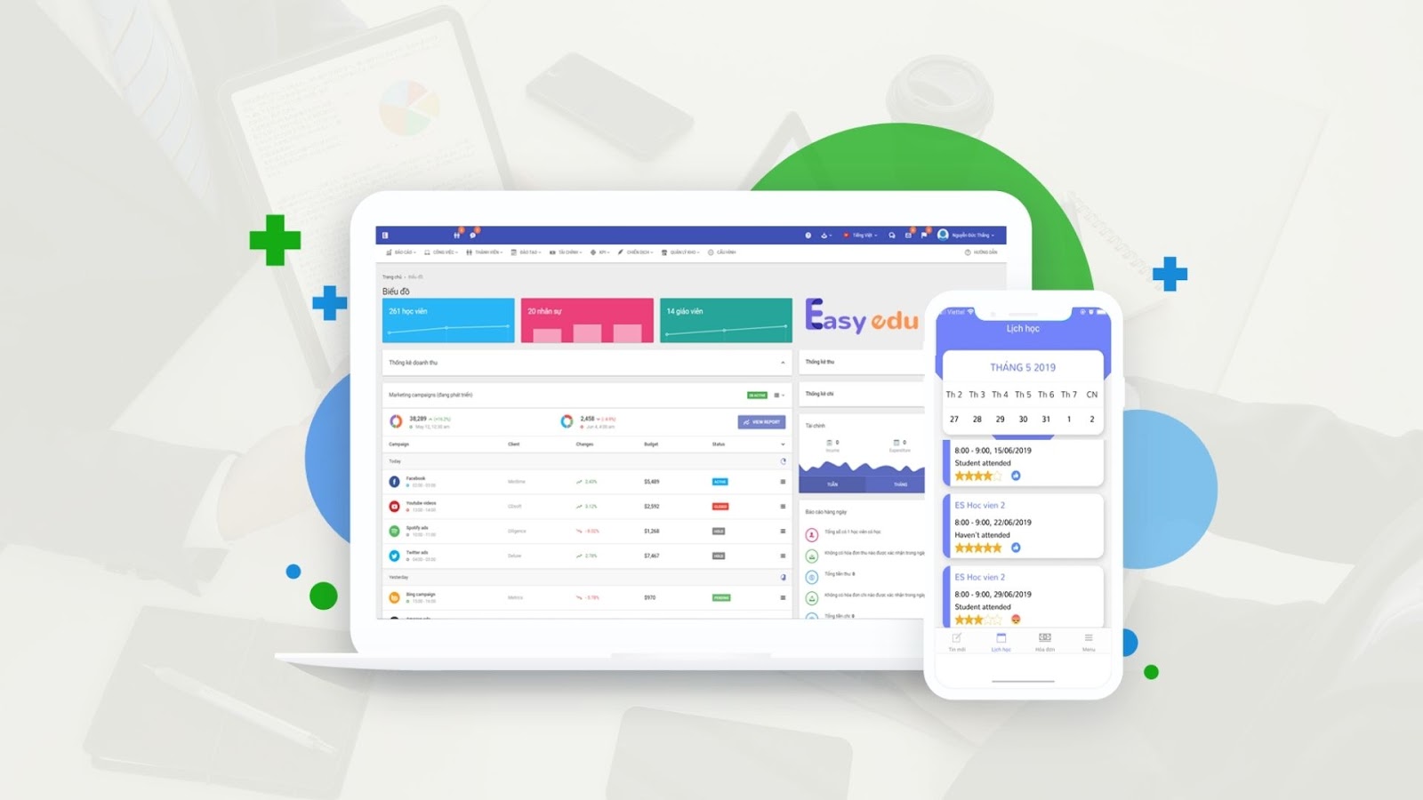 Phần mềm quản lý trung tâm Easy Edu Phần mềm quản lý trung tâm Easy Edu