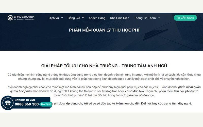 Phần mềm quản lý thu học phí EPAL (Epalsoft) Phần mềm quản lý thu học phí EPAL (Epalsoft)