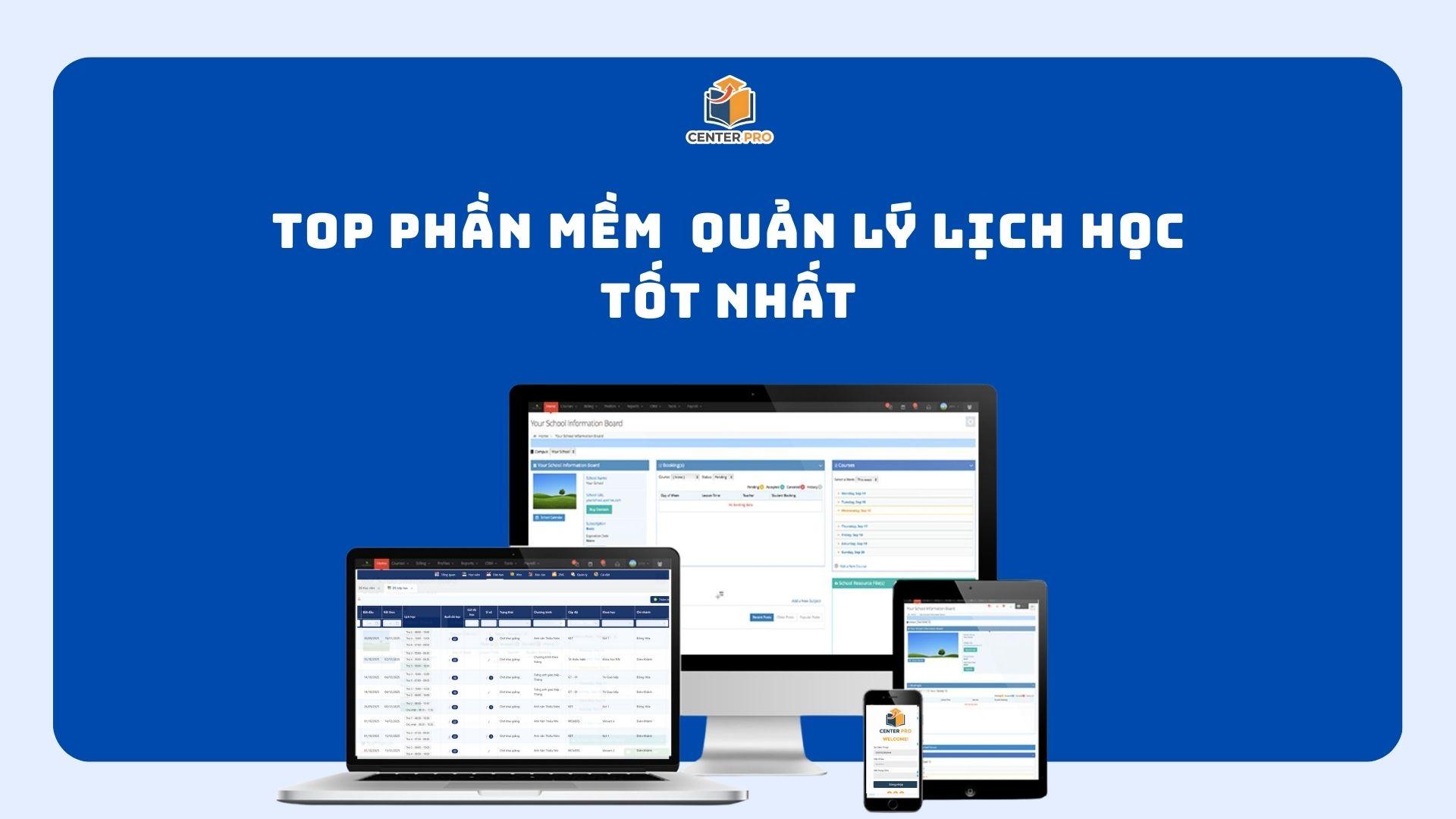 phần mềm quản lý lịch học trung tâm tốt nhất